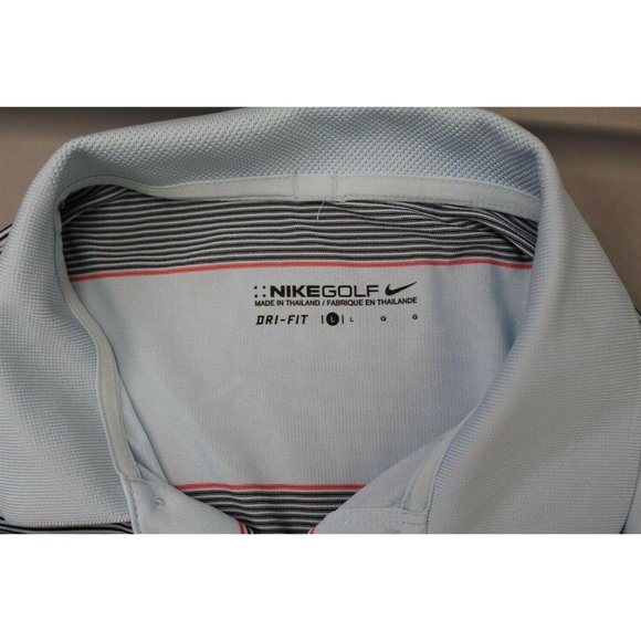 NEW Nike Ultra Stripe S/S Dri-Fit Polo Shirt MENS LARGE - Picture 4 of 5